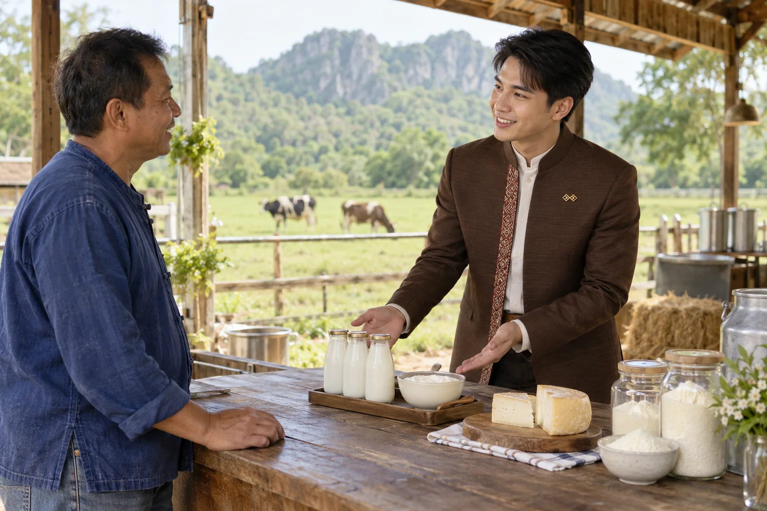 ภาพจำลอง: เจ้าหน้าที่ SĀN แนะนำผลิตภัณฑ์นม · วัตถุดิบอาหาร ในสระบุรี
