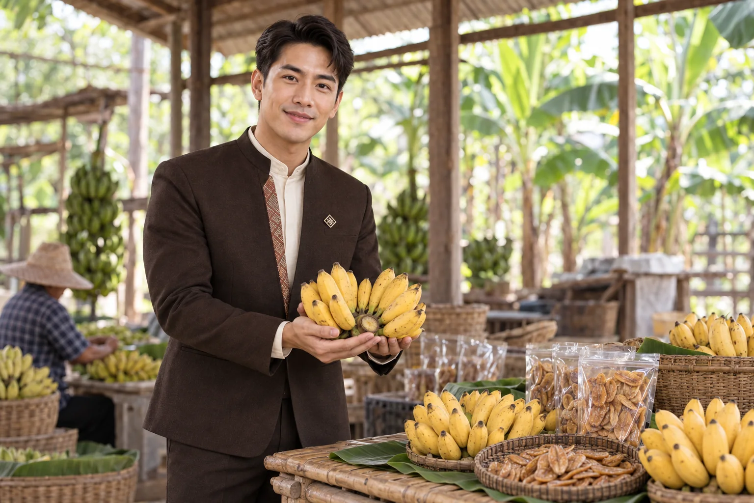 ภาพจำลอง: เจ้าหน้าที่ SĀN แนะนำกล้วยไข่ · ผลิตภัณฑ์เกษตรแปรรูป ในกำแพงเพชร