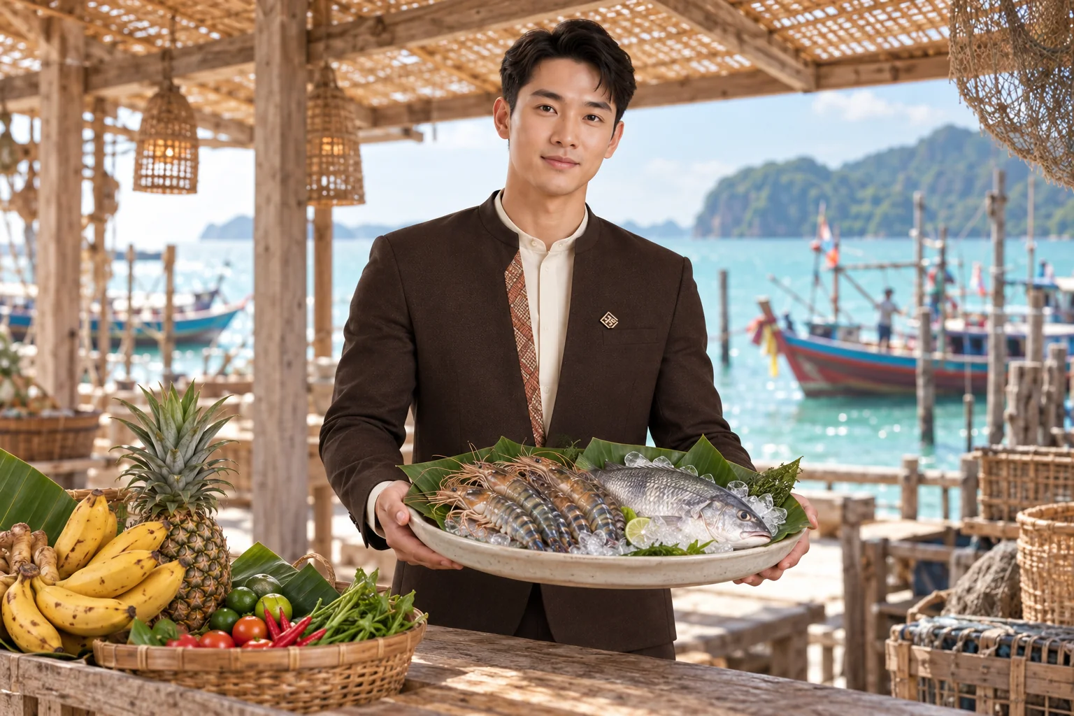ภาพจำลอง: เจ้าหน้าที่ SĀN แนะนำอาหารทะเลท้องถิ่น · ผลิตภัณฑ์เกษตร ในสตูล